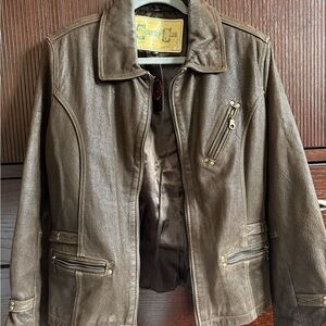 Country Club Brown Leather Jacket